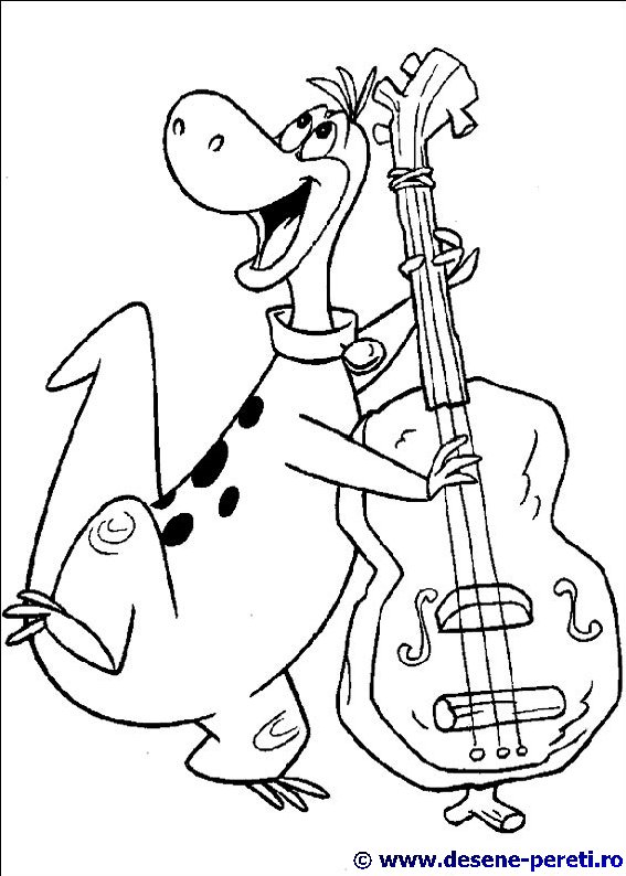 familia flintstones desene colorat